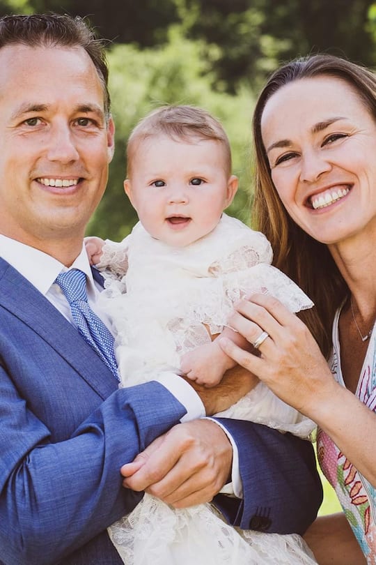 Martina Hingis und Harry Leeman mit Tochter Lia