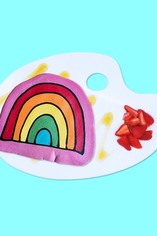 Regenbogen-Pancake im Pancake Art Café in London