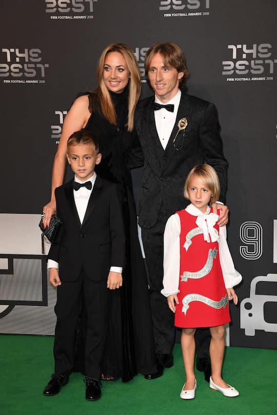 Luka Modric Nati-Spieler Kroatien und Real Madrid Spieler und seine Familie