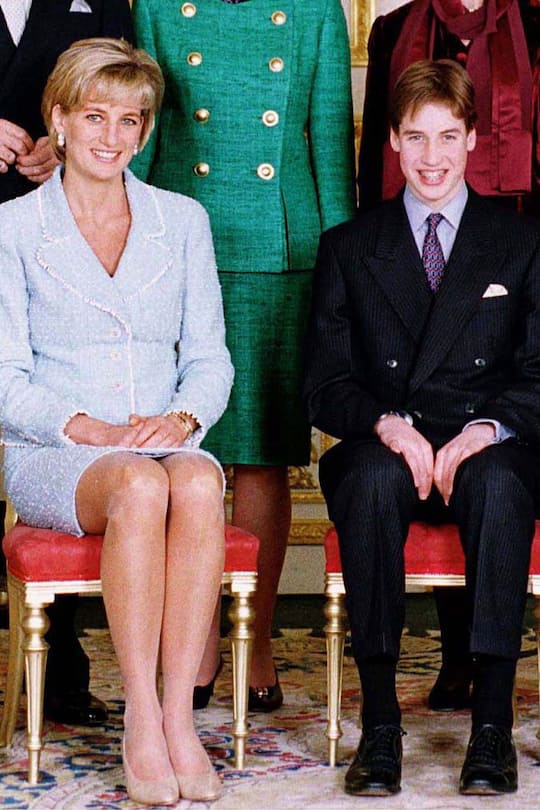 WINDSOR, UNITED KINGDOM - MARCH 09: Prince William At Confirmation With Prince Charles And Princess Diana At Windsor Castle (Photo by Tim Graham Picture Library/Getty Images)