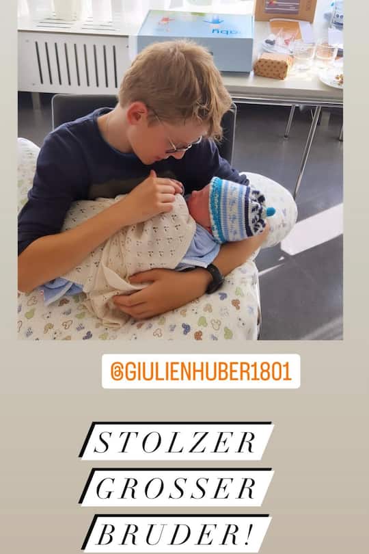 Stéphanie Bergers Söhne Giulien und Maximilian