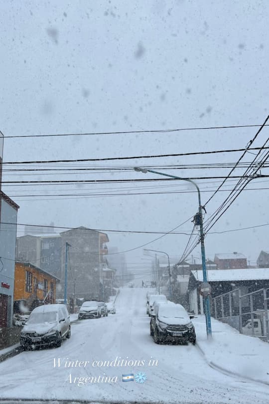 Corinne Suter sendet frostige Grüsse aus Argentinien.