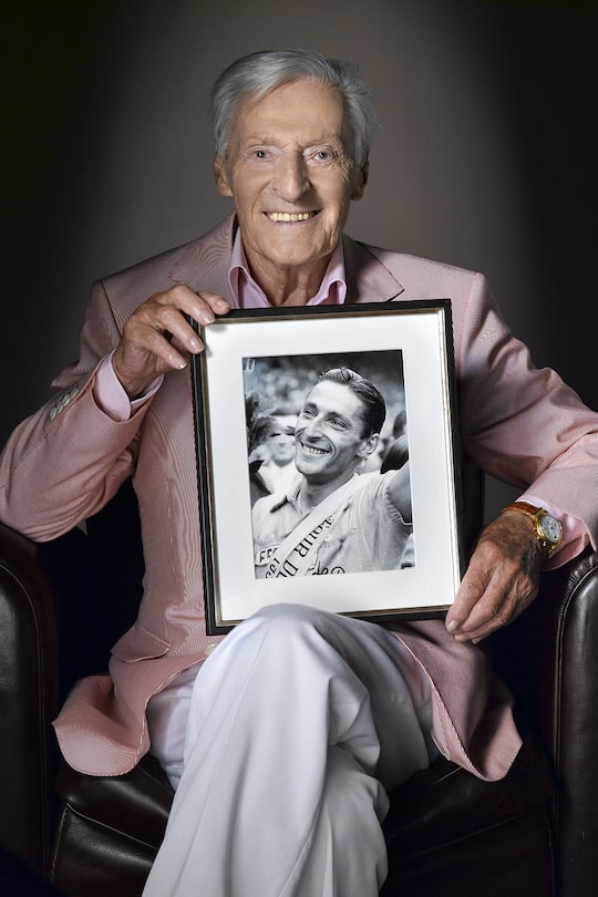 Ferdy Kübler gestorben tot bei Ehefrau Christina (Rennrad)