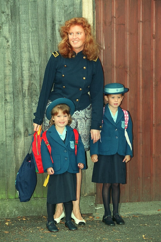 The Duchess of York , Sarah Ferguson, taking her daughters Princess Eugenie (left) and Beatrice to Upton House school, in Windsor. It is Eugenie's first day at the school, while Beatrice has been a pupil there for two years. (Photo by Tim Ockenden - PA Images/PA Images via Getty Images)