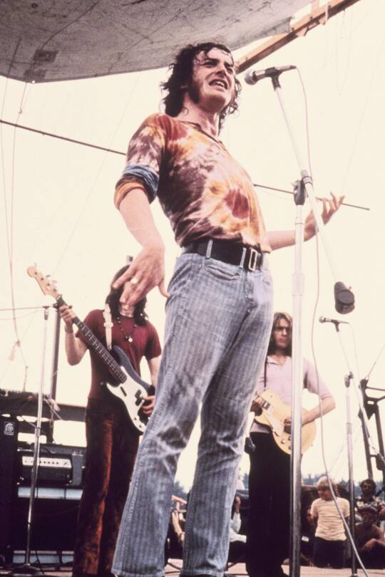 1969: Joe Cocker performs at Woodstock festival. (Photo by GAMMA/Gamma-Rapho via Getty Images)