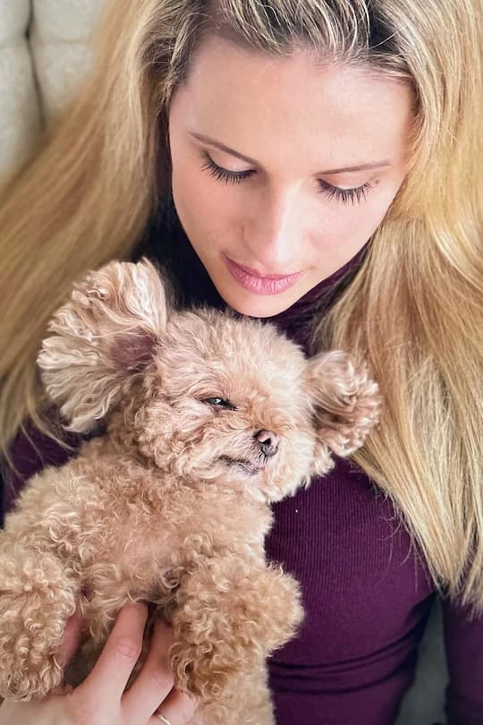 Michelle Hunziker mit ihrer verstorbenen Hündin Lilly.