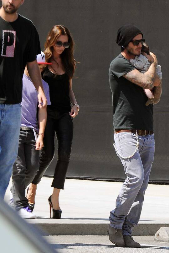 Victoria und David Beckham mit Harper
