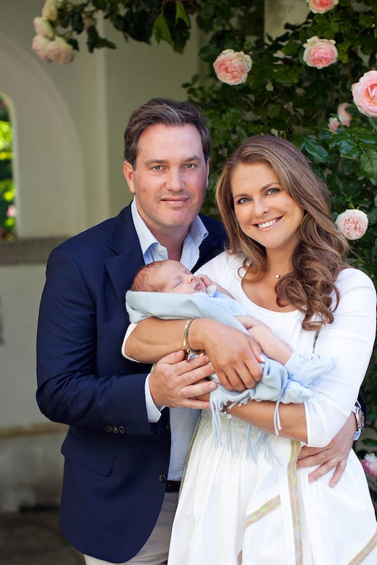 Chris O'Neill Prinzessin Madeleine mit Baby Prinz Nicolas
