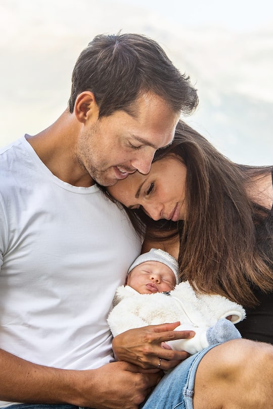 Carlo Janka mit Jennifer und Ellie