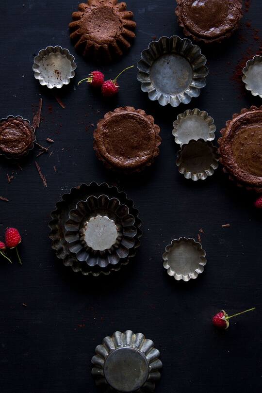 Schokoladen Himbeer Tartelettes