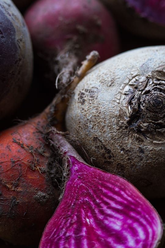 Randen Risotto mit Chèvre Chaud und Randen Carpaccio