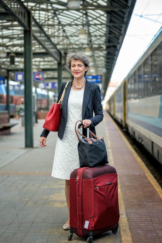 Bundesraetin Simonetta Sommaruga ist anlaesslich des EU Umweltministertreffen nach Prag gereist. Bild © Remo Naegeli