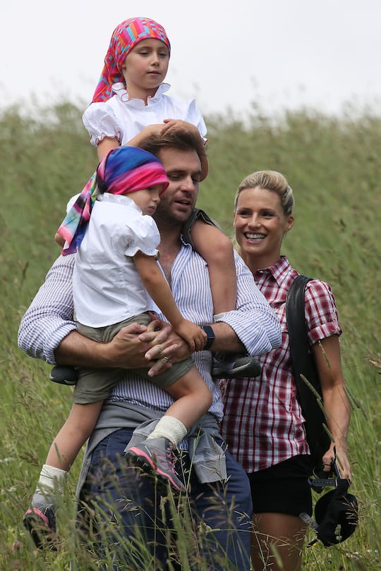 Michelle Hunziker with her husband Tomaso Trussardi and her daughters Sole and Celeste in the mountains at San Cassiano (Bolzano)Pictured: Michelle Hunziker,Tomaso TrussardiRef: SPL5108742 110819 NON-EXCLUSIVEPicture by: SplashNews.comSplash News and PicturesLos Angeles: 310-821-2666New York: 212-619-2666London: 0207 644 7656Milan: +39 02 56567623photodesk@splashnews.comWorld Rights, No Italy Rights