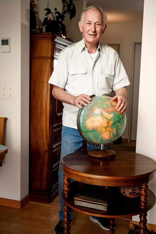 Ernesto Renggli, Flugbegleiter, Stewart, SWISSAIR Flug 100, Entfuehrung 6 September 1970, Wueste Jordanien, Geiselnahme, Zarqa Jordanien, Allenwinden bei Baar, 2024, Fotos: Geri Born