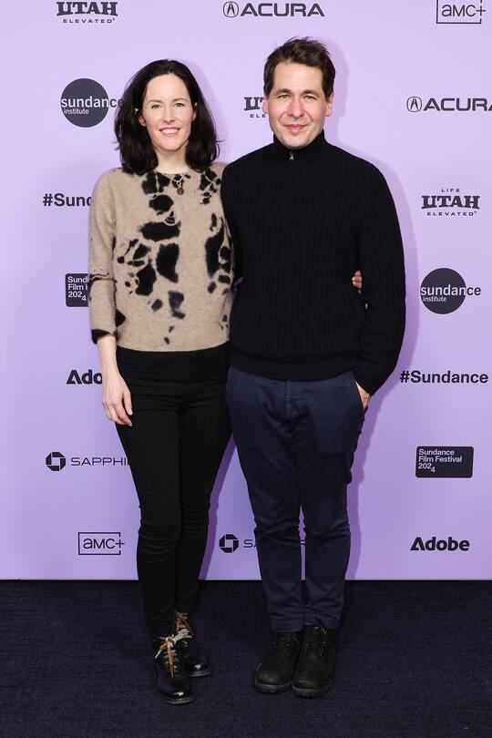 PARK CITY, UTAH - JANUARY 18: (L-R) Viviana Vezzani and Karl Spoerri attend the "Thelma" Premiere during the 2024 Sundance Film Festival at The Ray Theatre on January 18, 2024 in Park City, Utah. (Photo by Michael Loccisano/Getty Images)