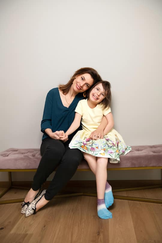 Rachel Spirig Oehninger, G&G Redaktorin und Tochter Pamina (13 Jahre) mit Trisomie 21, 25. April 2024, Kilchberg ZH