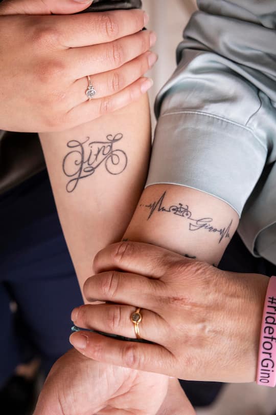 (Gino Mäder), Sandra Mäder, Töchter Laura und Lisa