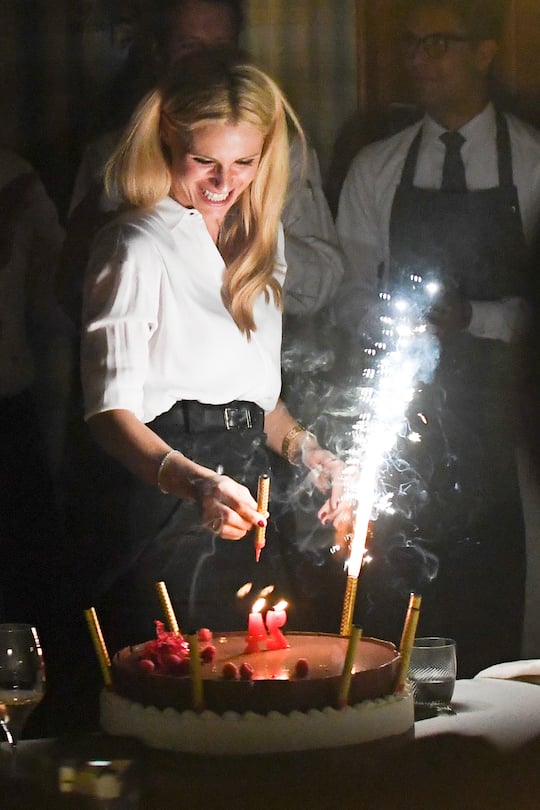 Michelle Hunziker celebrates her 42th birthday with Tomaso Trussardi, Aurora Ramazzotti and friends at "Da Vittorio" restaurant on January 24, 2019 in Bergamo, Italy. Photo BEESCOOP.COM