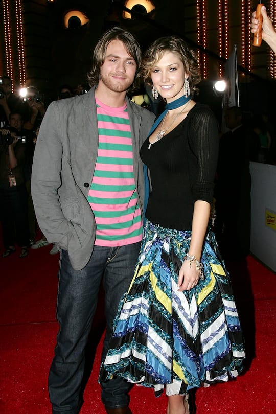 Sänger Brian McFadden mit Delta Goodrem