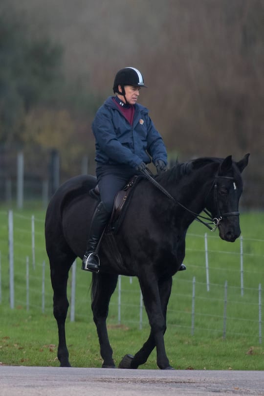 Prinz Andrew (GB), beim Reiten, Großbritannien, Windsor, 8. Dezember 2018