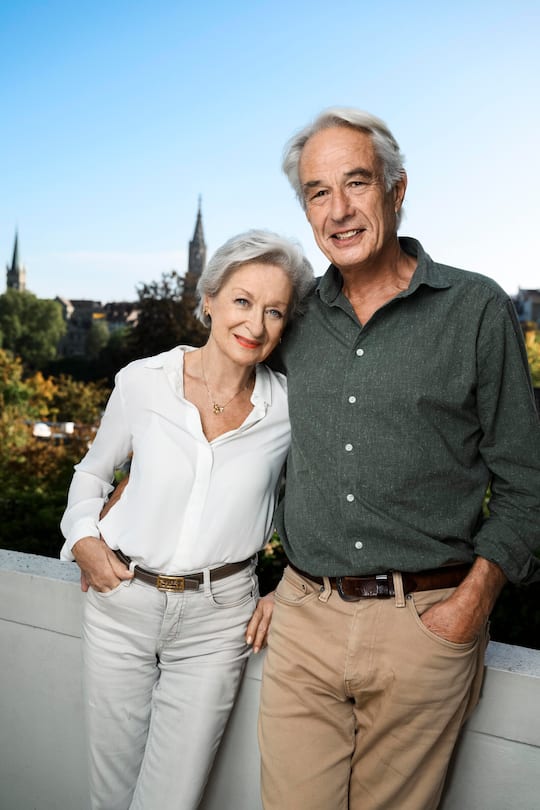 Heidi Maria Glössner Besuch zu Hause zu ihrem 80 Geburtstag