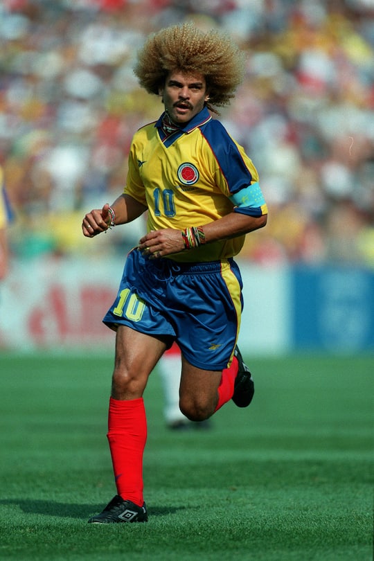 Carlos Valderrama Colombia & Atletico Junior 29 June 1998 PUBLICATIONxINxGERxSUIxAUTxONLY Copyright: MaryxEvansxAllstarxRichardxSellers 12127416 editorial use only