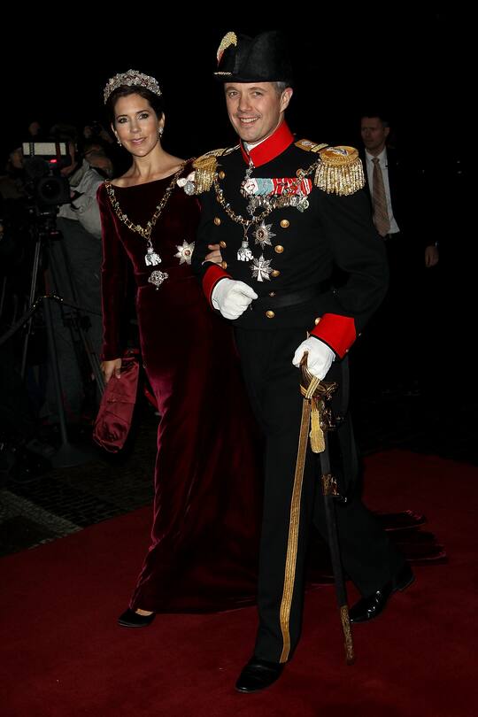 Kronprinz Frederik Kronprinzessin Mary 2012 Neujahrsempfang