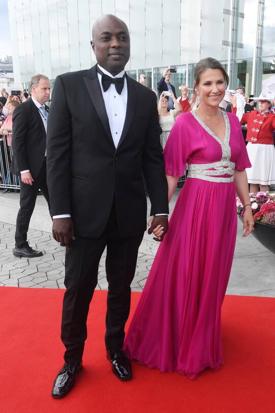 OSLO, NORWAY- JUNE 16: Princess Martha- Louise and Durek Verrett attend the celebrations of Princess Ingrid Alexandra's Official Day at Deichman Museum on June 16, 2022 in Oslo, Norway. (Photo by Rune Hellestad/Getty Images)