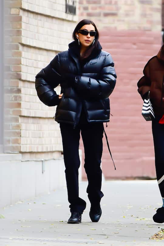 NEW YORK, NEW YORK - DECEMBER 06: Irina Shayk is seen walking in soho on December 06, 2023 in New York City. (Photo by Raymond Hall/GC Images)