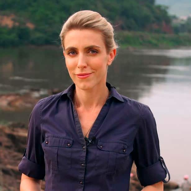 This image taken from video provided by CNN shows CNN reporter Clarissa Ward. Ward says her story this week about Russian involvement in the Central African Republic came with a price: she was trailed during her reporting and made the subject of a 15-minute propaganda video denigrating her work. "This was very clearly an attempt to discredit and intimidate us," Ward, CNN's chief international correspondent, said Friday, Aug. 16, 2019. (CNN via AP)