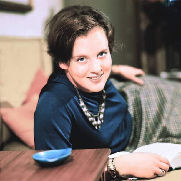 Princess Margrethe of Denmark at home on her farm in South Copenhagen in 1965. (Photo by Keystone/Getty Images)