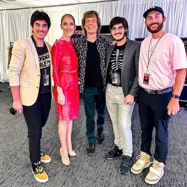 Céline Dion mit Mick Jagger ©Instagram