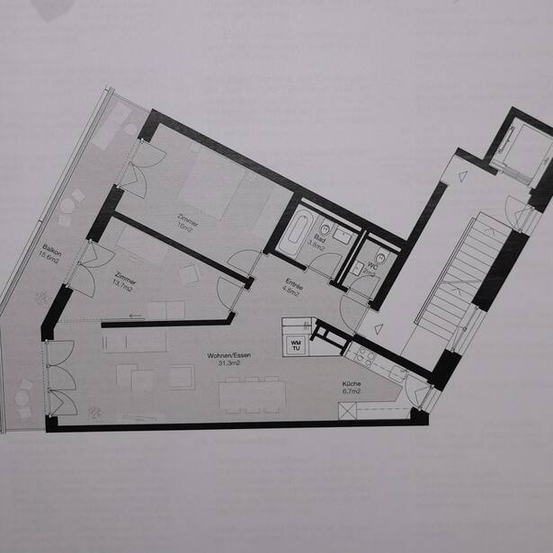 Andrina Santoro und Kenny Wohnung Zwicky Areal Dübendorf ZH Grundriss November 2019