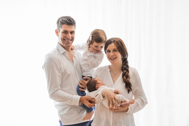 Franco Marvulli mit Ehefra Belinda, Tochter Carlotta und Sohn Roméo