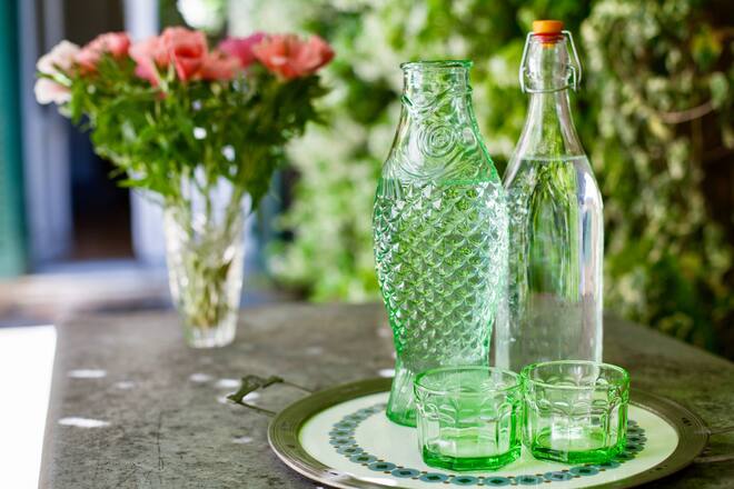 Green/sustainable living: Drinking filtered tap water instead of buying bottled water