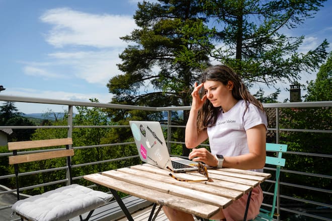 Elise Chabbey, née le 24 avril 1993 à Genève, est une céiste, coureuse de demi-fond et coureuse cycliste suisse et medecin. Genève mai 2021 ©Nicolas Righetti/Lundi13.ch