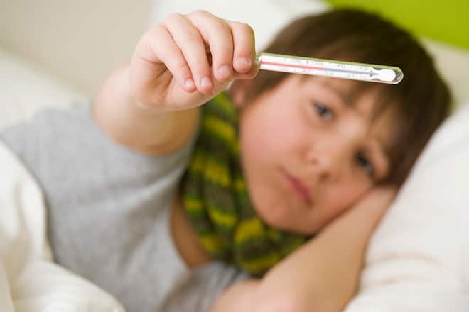 Fieberndes Kind