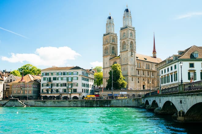 Landscape of the city of Zurich in Switzerland