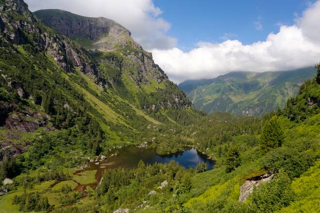Unterer Murgsee lake, Quarten, Canton of St. Gallen, Switzerland
