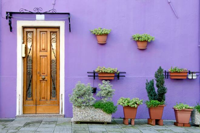Burano violet house.