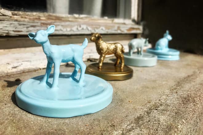 Osternest auf Konfitüreglas