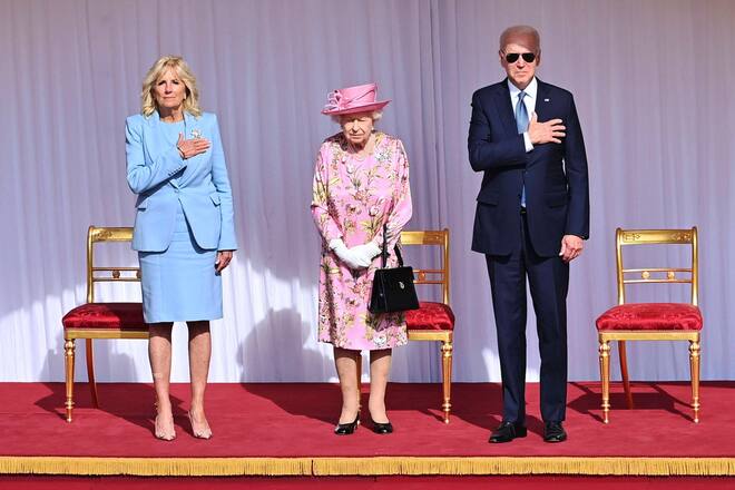 Joe Biden Jill Biden Queen Elizabeth II.