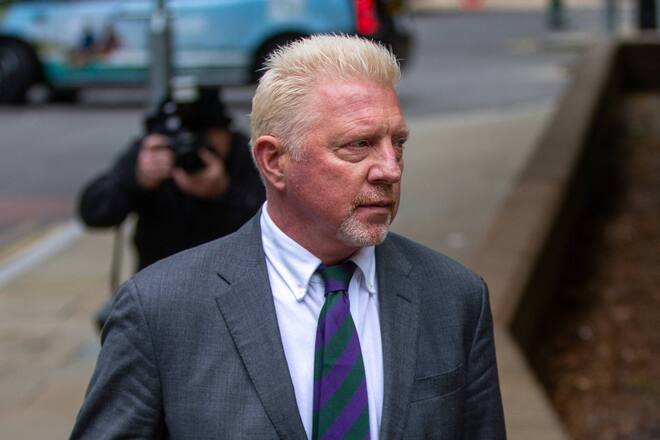 April 29, 2022, London, England, United Kingdom: Former German tennis star BORIS BECKER arrives at Southwark Crown Court in London for sentencing. London United Kingdom - ZUMAs262 20220429_zip_s262_070 Copyright: xTayfunxSalcix
