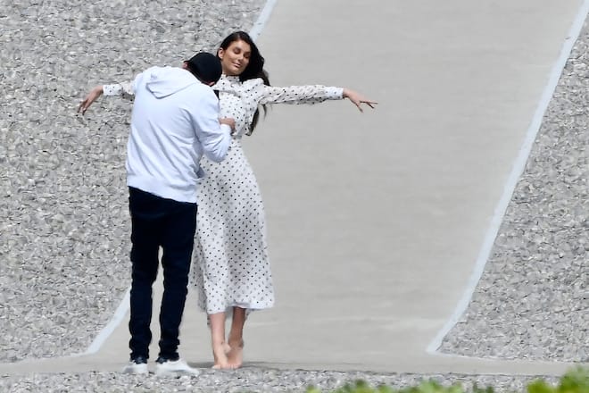 Leonardo Dicaprio and his girlfriend Camila Morrone at the Eden Roc during Cannes Film Festival
