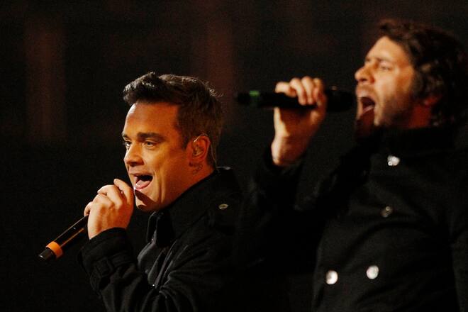 Brit Awards 2011 Robbie Williams Howard Donald