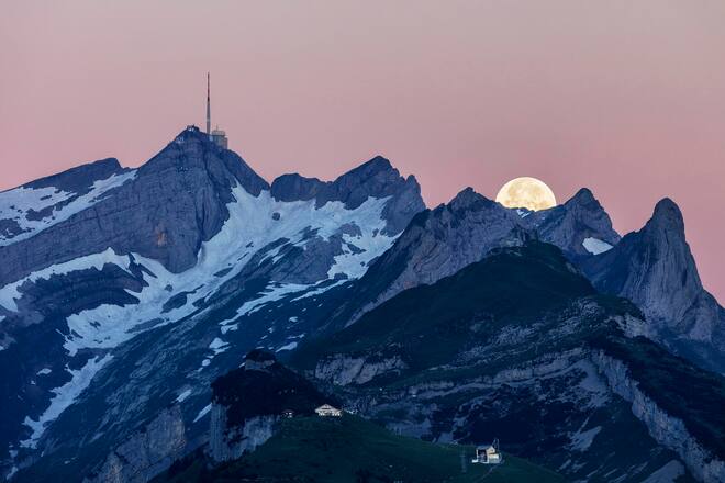Vollmond beim Säntis