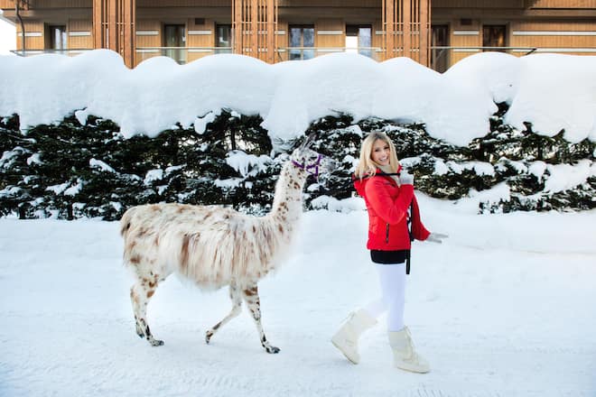Michelle Hunziker, Moderatorin, Botschafterin Schweiz Tourismus Italien, 12. Dezember 2021, Andermatt UR
