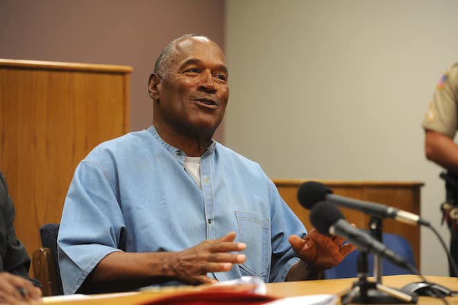LOVELOCK, NV - JULY 20: O.J. Simpson attends a parole hearing at Lovelock Correctional Center July 20, 2017 in Lovelock, Nevada. Simpson is serving a nine to 33 year prison term for a 2007 armed robbery and kidnapping conviction. (Photo by Jason Bean-Pool/Getty Images)