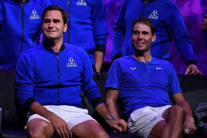 23.09.2022; London; Tennis - Laver Cup 2022; Roger Federer (SUI), Rafael Nadal (ESP) (Antoine Couvercelle/Panoramic/freshfocus) --------------------------------------------------------------------- ACHTUNG REDAKTIONEN: KEINE ABONNEMENTS, ES GELTEN DIE PREISEMPFEHLUNGEN DES SAB - MANDATORY CREDIT, EDITORIAL USE ONLY, NO SALES, NO ARCHIVES ---------------------------------------------------------------------