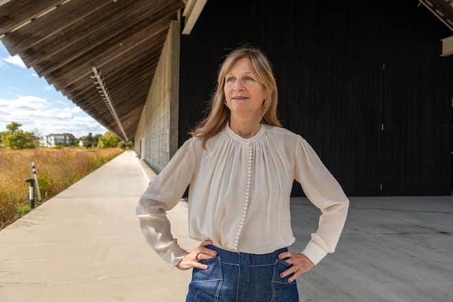 Corinne_Erni_10_16_24 at The Parrish Art Museum in Long Island. Corinne Erni is the chief curator of art and education at The Parrish Art Museum in Long Island. The Parrish Art Museum is an art museum designed by Herzog & de Meuron Architects and located in Water Mill, New York. Stefan Falke Photography New York City www.stefanfalke.com